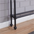 SEI Furniture Agnew Console Table in Matte Black-Espresso