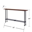 SEI Furniture Agnew Console Table in Matte Black-Espresso