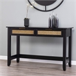 SEI Furniture Chekshire Storage Console in Black-Natural