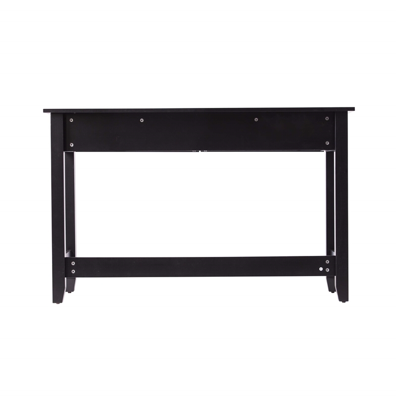 SEI Furniture Chekshire Storage Console in Black-Natural