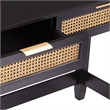 SEI Furniture Chekshire Storage Console in Black-Natural