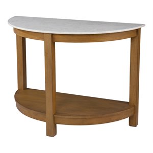sei furniture chandlen demilune console table in white-natural