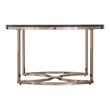 SEI Furniture Lachlan Round Metal Nested Coffee Table Set in Champagne/Espresso