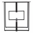 SEI Furniture Clanlin Glass-Top/Metal Base End Table in Black and Gray