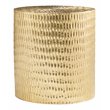SEI Furniture Doylin Round End Table with Brass Cladding in Gold