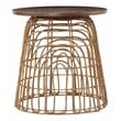 SEI Furniture Weaverdon Round Wood-Top End Table in Natural