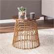SEI Furniture Weaverdon Round Wood-Top End Table in Natural