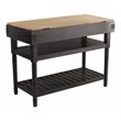 SEI Furniture Waysmere Engineered Wood Kitchen Island in Smoked Ash/Natural