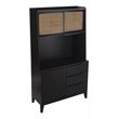 SEI Furniture Carondale Tall China Cabinet with Storage in Black/Natural