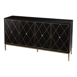 SEI Furniture Marradi Sideboard Cabinet with Storage in Black/Gold