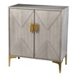SEI Furniture Lantara Modern Storage Cabinet in Gray Washed/Gold