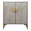 SEI Furniture Lantara Modern Storage Cabinet in Gray Washed/Gold
