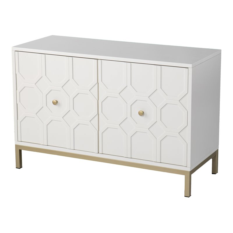 SEI Furniture Gramdlynn Engineered Wood 2-Door Accent Cabinet in White