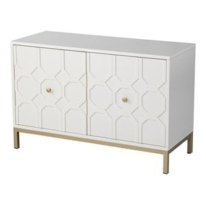 SEI Furniture Gramdlynn Engineered Wood 2-Door Accent Cabinet in White
