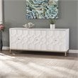 SEI Furniture Gramdlynn 3-Door Accent Cabinet in Antique White