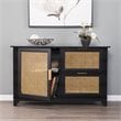 SEI Furniture Chekshire Anywhere Storage Cabinet in Black/Natural