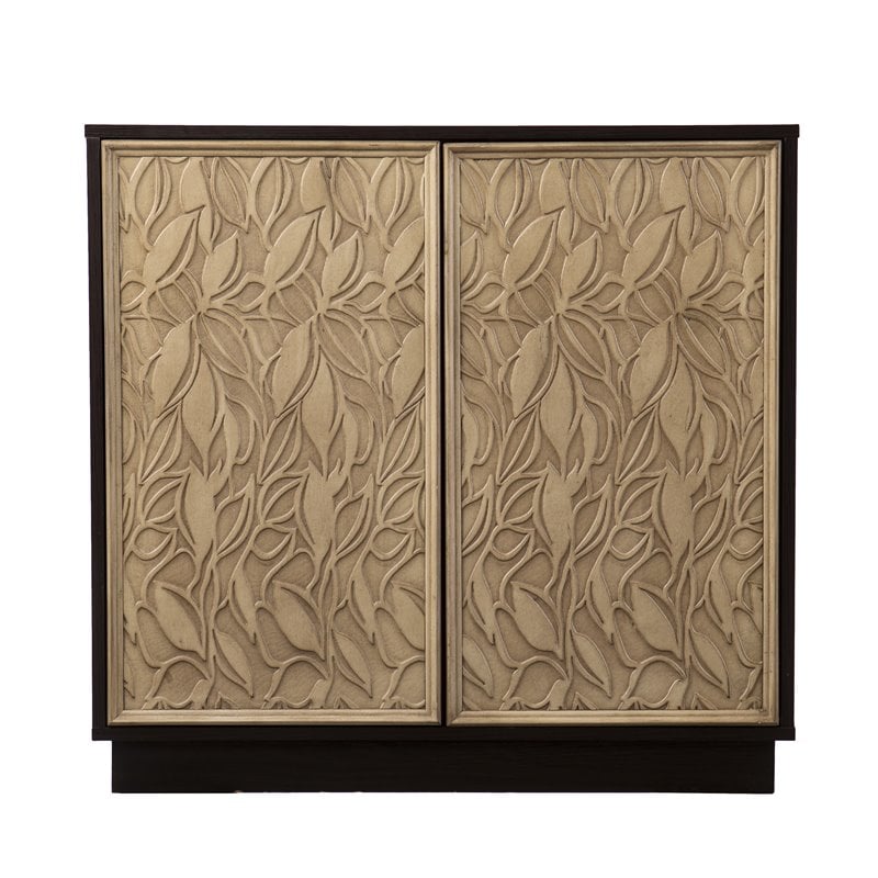 SEI Furniture Edgevale Anywhere Engineered Wood Accent Cabinet in Brown/Cream