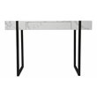 SEI Furniture Rangley Modern Desk in Black with White Faux Marble