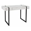 SEI Furniture Rangley Modern Desk in Black with White Faux Marble