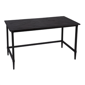 SEI Furniture Lawrenny Contemporary Reclaimed Wood Desk in Black