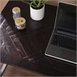 SEI Furniture Lawrenny Contemporary Reclaimed Wood Desk in Black