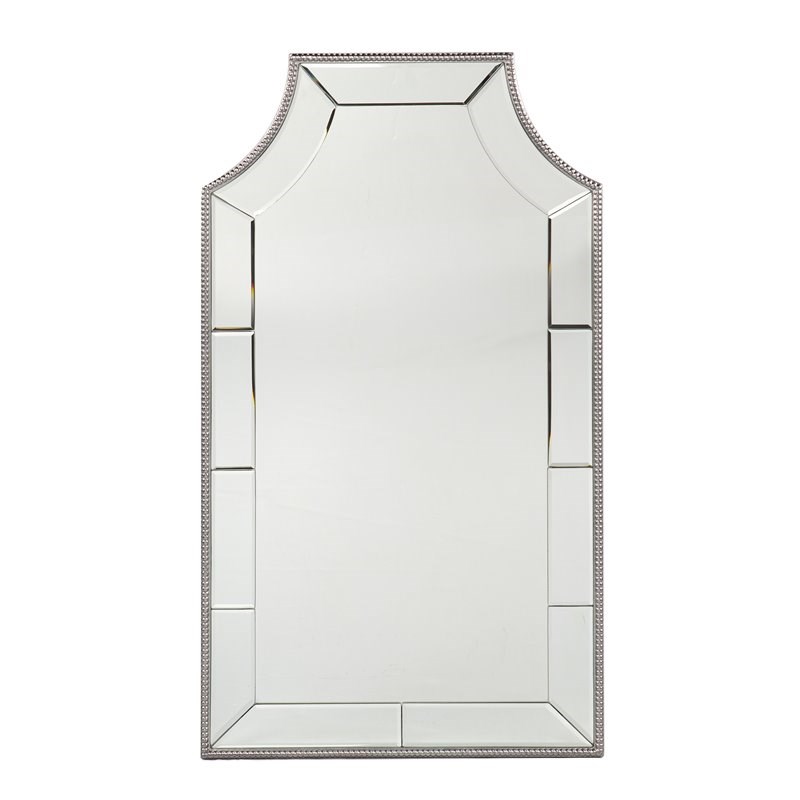 SEI Furniture Leaston Decorative Wall Mirror with Silver Frame