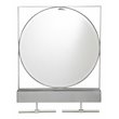 SEI Furniture Anthrop Decorative Mirror with Storage in Silver