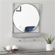 SEI Furniture Anthrop Decorative Mirror with Storage in Silver