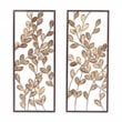 SEI Furniture Binet Metal Wall Decors in Dark Gold/Bronze (Set of 2)