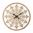 SEI Furniture Moravelle Round Wall Clock in White/Natural/Black