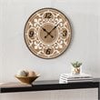 SEI Furniture Aprille Round Wall Clock in Natural/White/Black