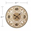 SEI Furniture Aprille Round Wall Clock in Natural/White/Black