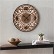 SEI Furniture Aprille Round Wall Clock in Natural/White/Black