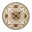 SEI Furniture Aprille Round Wall Clock in Natural/White/Black