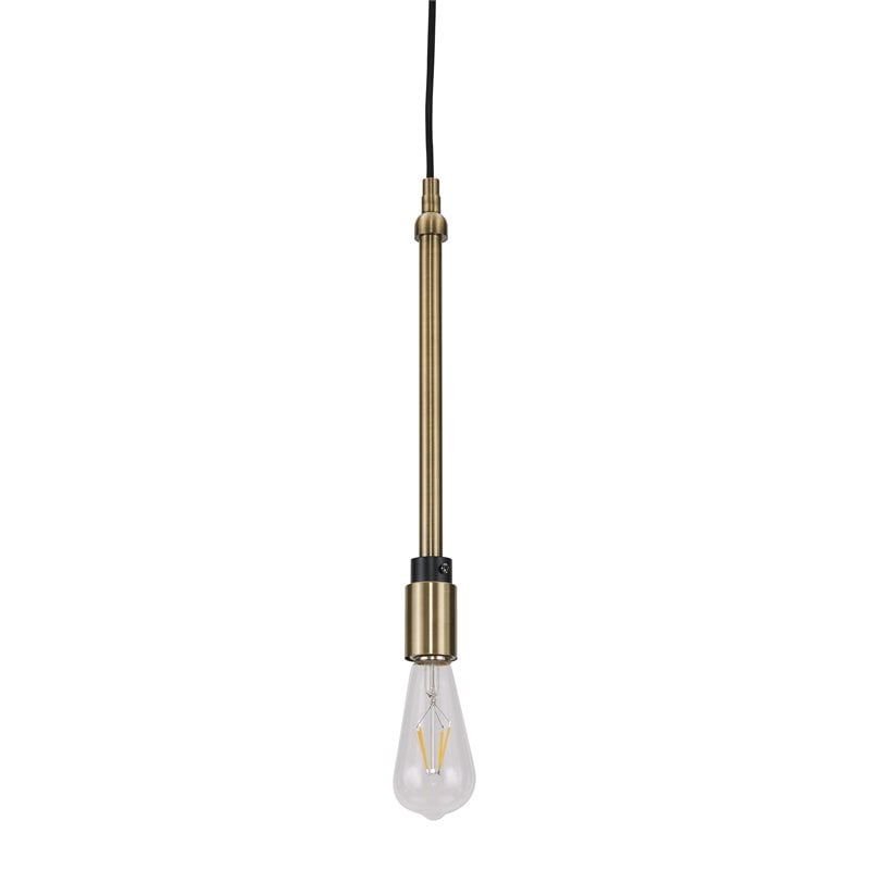 SEI Furniture Debora Slim Metal Pendant Lamp in Antique Bronze