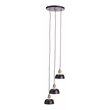 SEI Furniture Renmarco 3-Light Cluster Pendant in Black/Antique Brass