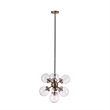 SEI Furniture Boltonly Contemporary 7-Light Pendant Lamp in Black/Gold