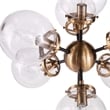 SEI Furniture Boltonly Contemporary 7-Light Pendant Lamp in Black/Gold