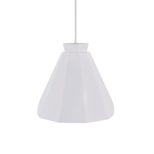 SEI Furniture Millie Transitional Iron Metal Pendant Lamp in Matte White