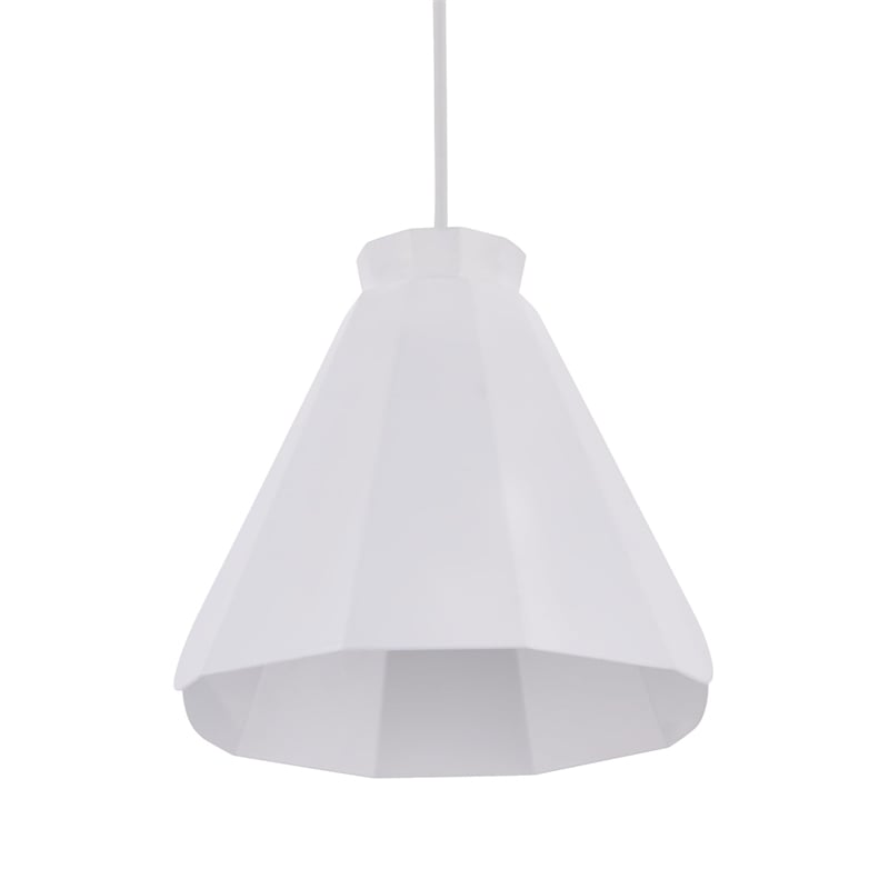 SEI Furniture Millie Transitional Iron Metal Pendant Lamp in Matte White