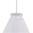 SEI Furniture Millie Transitional Iron Metal Pendant Lamp in Matte White