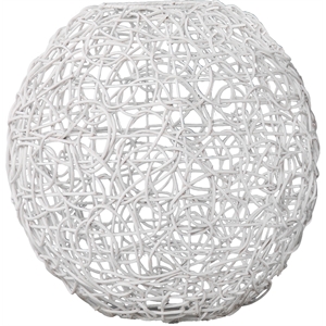 SEI Furniture Alakesh Round Woven Pendant Lamp Shade in White