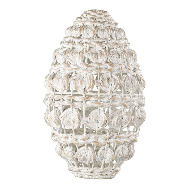 SEI Furniture Rosemill Woven Pendant Lamp Shade in White Washed