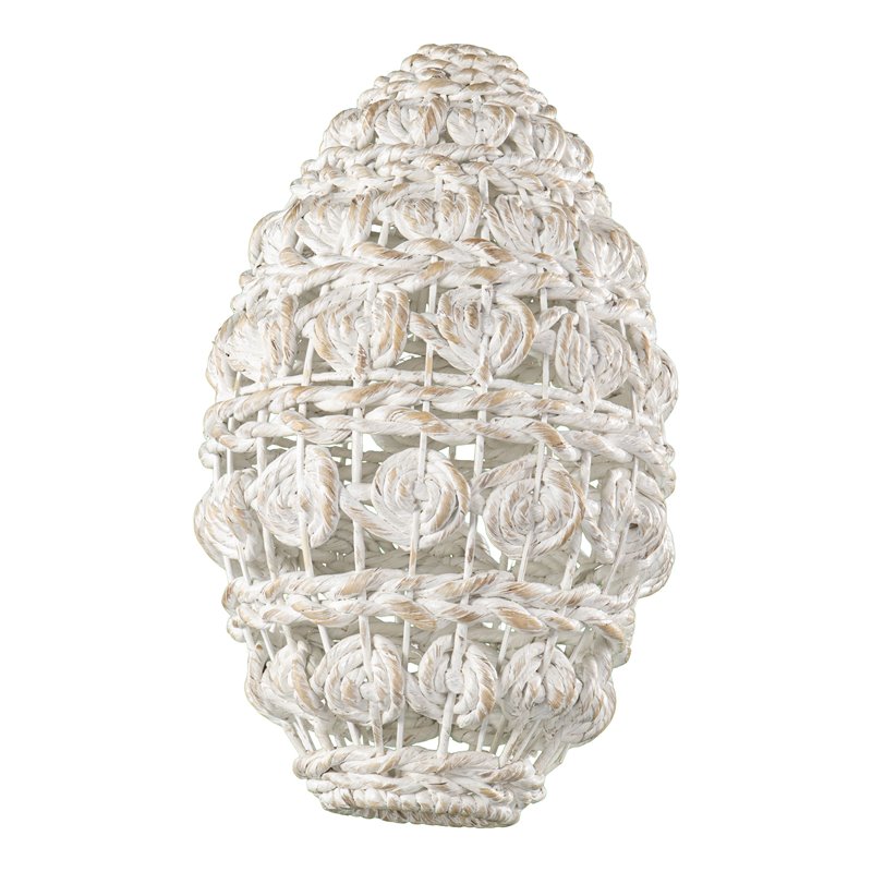 SEI Furniture Rosemill Woven Pendant Lamp Shade in White Washed