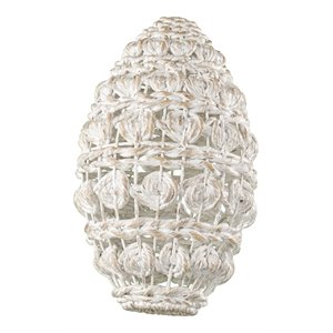 sei furniture rosemill woven pendant lamp shade in white washed
