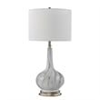 SEI Furniture Nyledon Table Lamp with Drum Shade in White/Gray/Silver