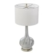SEI Furniture Nyledon Table Lamp with Drum Shade in White/Gray/Silver