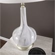 SEI Furniture Nyledon Table Lamp with Drum Shade in White/Gray/Silver