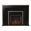 SEI Furniture Cardington Industrial Electric Fireplace in Black/Natural
