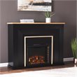 SEI Furniture Cardington Industrial Electric Fireplace in Black/Natural